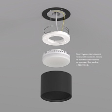 Накладной светильник Denkirs Lund DK2601-BK 1
