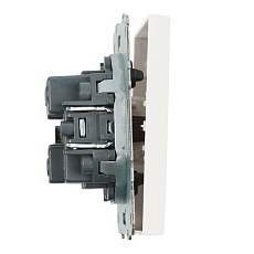 Выключатель одноклавишный Stekker Эмили белый фарфор RSW10-5103-01 49865 5