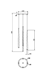 Подвесной светодиодный светильник Maytoni Cascade MOD132PL-L30BSK 3