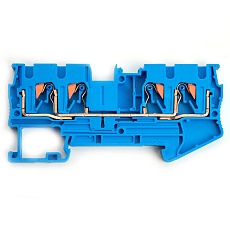 Зажим пружинный, 4-проводной проходной ЗНИ - 4 ,JXB PT 4, синий LD574-2-40 49254 2