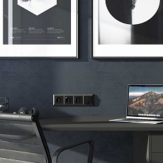 Розетка Werkel с быстрой зарядкой USB Type A+С черный W1171708 4690389176449 3