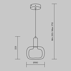 Подвесной светильник Maytoni Vision MOD411PL-01G 1