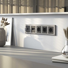 ТВ-розетка оконечная Werkel графит W1183064 4690389194481 2