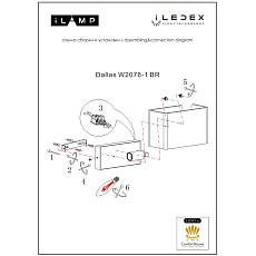 Настенный светильник iLamp Dallas W2078-1 BR 1