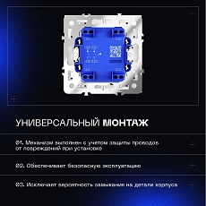 Выключатель встраиваемый Voltum S70 двухклавишный с подсветкой 10А, (титан) VLS020206 4
