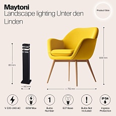 Уличный светильник Maytoni Unter den Linden O578FL-01B 2