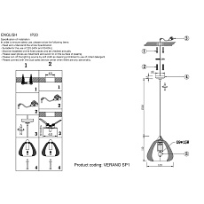 Подвесной светодиодный светильник Crystal Lux Verano SP1 Gold 1