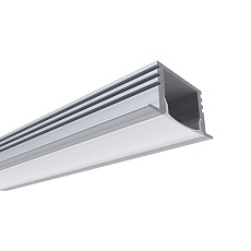 Профиль встраиваемый с рассеивателем серебро 2м. OGM GM-08-12 2