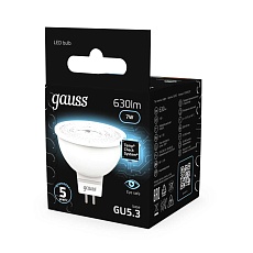 Лампа светодиодная Gauss GU5.3 7W 4100K матовая 101505207 3