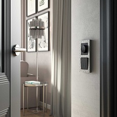 Выключатель Werkel Hammer одноклавишный с подсветкой черный W1210108 4690389162015 3