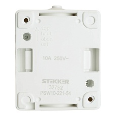 Выключатель одноклавишный Stekker Велена серый-графит PSW10-111-54 32752 1