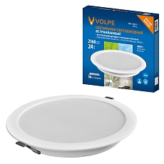 Встраиваемый светодиодный светильник Volpe ULM-Q237 24W/4000K WHITE UL-00013165 2