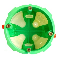 Подрозетник двухкомпонентный 68x55 мм для всех типов стен, зеленый (GE40421-R) EBX30-03-03 50229 5