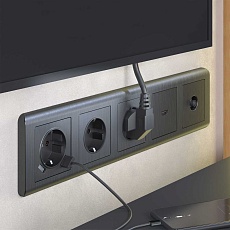 ТВ-розетка оконечная Werkel графит рифленый W1183004 4690389158681 2