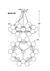 Подвесная люстра MyFar Aerton MR1949-20P 1