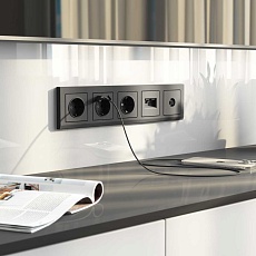 ТВ-розетка оконечная Werkel графит W1183064 4690389194481 1