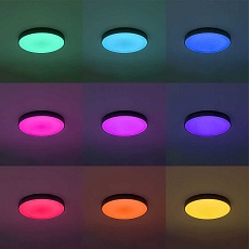 Потолочный светодиодный светильник с пультом ДУ Citilux Купер RGB Черный CL72495G1 2