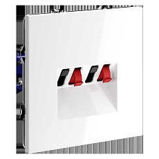 Розетка акустическая встраиваемая Voltum S70 4-местная, (белый глянцевый) VLS060301 5