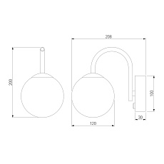 Бра Bogates Brook 360/1 хром 1