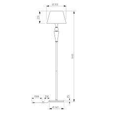 Торшер Eurosvet Teja 109014 латунь a072041 3