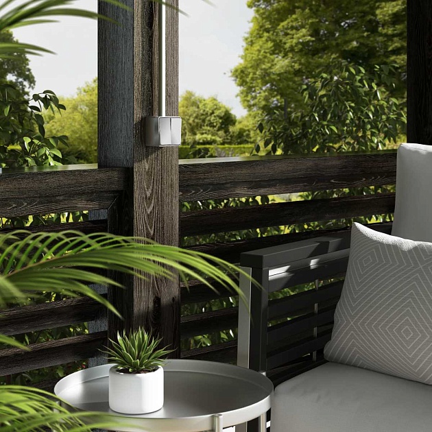 Выключатель двухклавишный влагозащищенный Werkel Gallant серебряный W5020206 4690389167133 Фото № 3