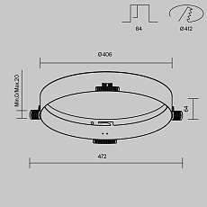 Основание для встраиваемого светильника Maytoni DLA032-TRS45-W 1