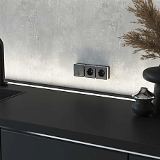 Розетка с заземлением Werkel Gallant графит рифленый W5071004 4690389164484 1