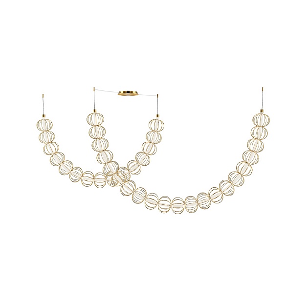 Подвесной светодиодный светильник Maytoni Golden Cage MOD216PL-L55G3K Фото № 1