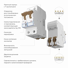 Автоматический выключатель Werkel 2P 50А C 4,5кА W902P504 4690389192883 1
