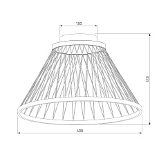 Потолочный светодиодный светильник Eurosvet Cesta 40019/1 LED коричневый 5