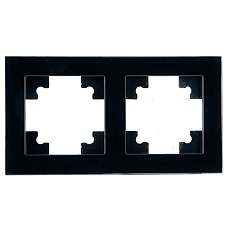 Рамка 2-постовая Stekker Катрин черный GFR00-7002-05 39519