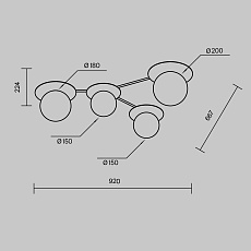 Потолочная люстра Maytoni Star sky MOD291CL-04BS 5