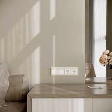 Рамка на 4 поста Werkel Slab айвори матовый W0042962 4690389193521 2