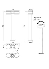 Уличный светодиодный светильник Arte Lamp Nunki A1910PA-2BK 1