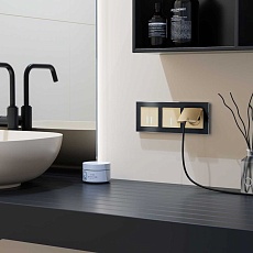 Рамка Werkel Aluminium на 3 поста черный алюминий W0031708 4690389158100 4