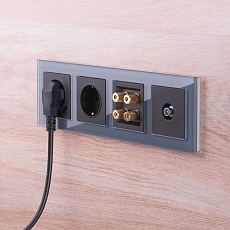 ТВ-розетка оконечная Werkel черный матовый W1183008 4690389157028 3