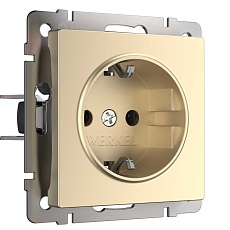Розетка с заземлением Werkel шампань W1171011 4690389157363
