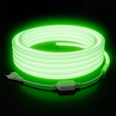 Комплект светодиодного НЕОНа Apeyron 220В, 6Вт/м, зеленый, smd 2835, 144д/м, круглый, d=14мм, 10м, IP65 (сетевой шнур, заглушка, крепеж - 10шт) 10-11
