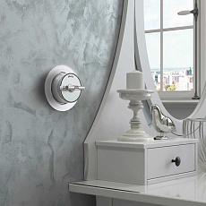 Выключатель двухклавишный на 4 положения Werkel Vintage серебро матовый/хром W5822054 4690389183195 1