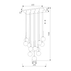 Подвесная люстра TK Lighting 10079 Martin 1