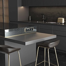 Рамка Werkel Baguette на 4 поста айвори черный/латунь W0042852 4690389193323 1