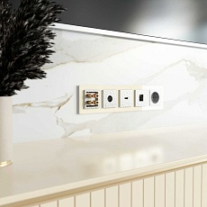 Акустическая розетка Werkel Hammer х4 серебряный W1285006 4690389163111 1