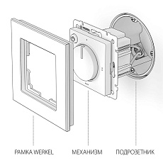 Терморегулятор электромеханический для теплого пола Werkel слоновая кость W1151103 4690389155710 4