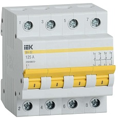KARAT Выключатель нагрузки (мини-рубильник) ВН-32 4P 125А IEK MNV10-4-125