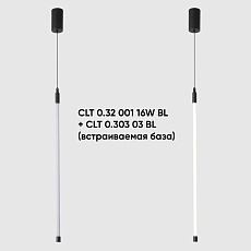 Накладное потолочное крепление Crystal Lux с драйвером для модульной системы CLT 0.303 01 BL 2