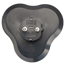 Разветвитель сетевой 3-местный с/з Stekker ADP16-23-21, 250V, 16A, ABS пластик, черный 50682 1