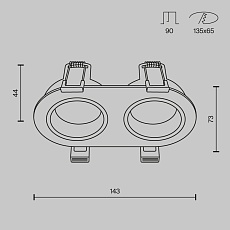 Встраиваемый светильник Maytoni Technical DL126-02-GU10-B 5