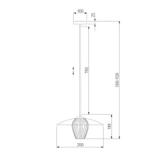 Подвесной светильник Eurosvet Kamari 50259/1 белый/дымчатый 1