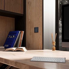 Выключатель встраиваемый S70 для жалюзи 10А, (графит) Voltum VLS020707 2