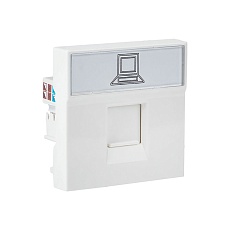 Розетка RJ45 кат. 6, 2 модуля EKF E2MK016-135-10